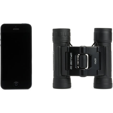 Celestron 10x25 UpClose G2 Prismáticos Techo Multi-Cubiertos 11 oz Estuche Correa