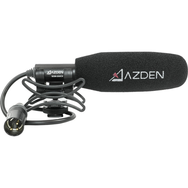 Azden SGM-250CX Micrófono Shotgun Corto con Shockmount y Cable XLR 33 cm
