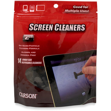 Carson C6 CS-80 Toallitas Gigantes Desechables para Pantallas Pack 14 unidades