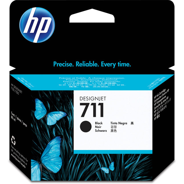 HP 711 Cartucho de Tinta Negro 38mL para Designjet T120 24" y T520 36"