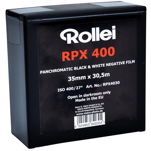 Rollei RPX 400 Película en Blanco y Negro 35mm ISO 400 100' Roll