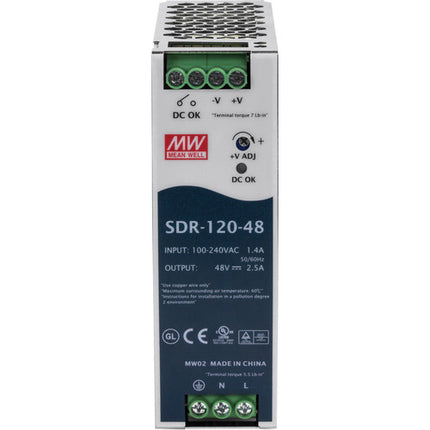 TRENDnet Fuente de alimentación industrial DIN-Rail 120W potencia alta eficiencia