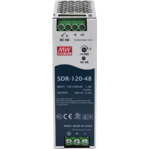 TRENDnet Fuente de alimentación industrial DIN-Rail 120W potencia alta eficiencia