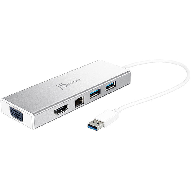 j5create USB 3.1 Gen 1 Mini Dock estación de acoplamiento con VGA HDMI Ethernet y 2 puertos USB 3.1 Gen 1