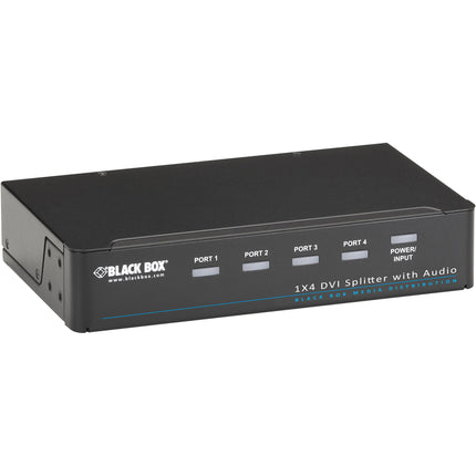 Black Box 1x4 Divisor DVI-D con Audio HDCP Soporta 1920x1200 1080p y 16.4ft