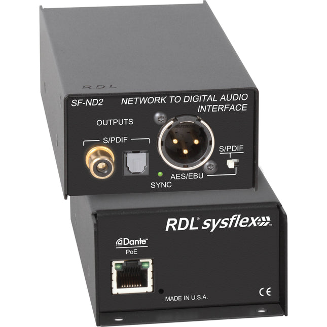 RDL Network to Digital Audio Interface Interfaz de Audio Digital Profesional