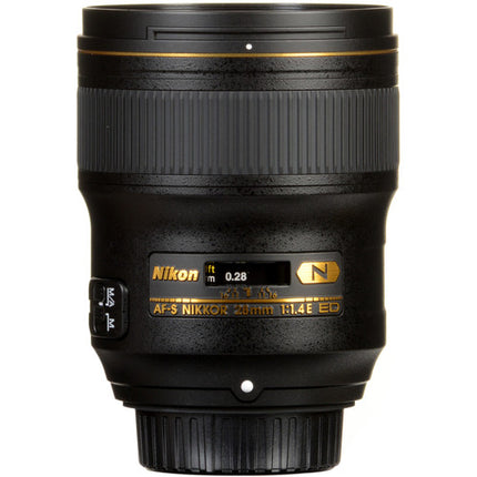 Nikon AF-S NIKKOR 28mm f1.4E ED objetivo F-Mount formato FX con 9 palas