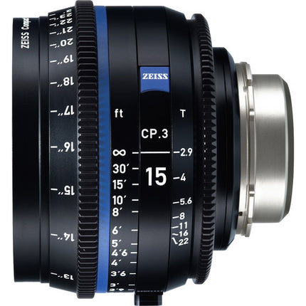 ZEISS CP.3 15mm T2.9 Lente Prime Compacto para Canon EF Montura Full-Frame Foco y Diafragma Gearado