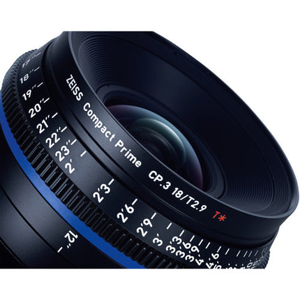 ZEISS CP.3 15mm T2.9 Lente Prime Compacto para Canon EF Montura Full-Frame Foco y Diafragma Gearado