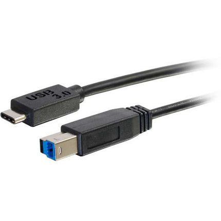 C2G Cable USB 3.1 Gen 1 Tipo C a Tipo B 3 Pies Negro 5 Gb/s 1A