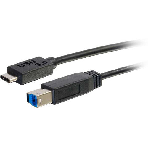 C2G Cable USB 3.1 Gen 1 Tipo C a Tipo B 3 Pies Negro 5 Gb/s 1A
