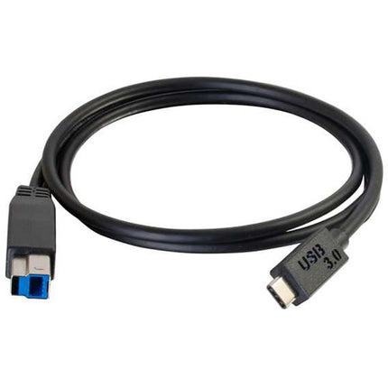 C2G Cable USB 3.1 Gen 1 Tipo C a Tipo B 3 Pies Negro 5 Gb/s 1A