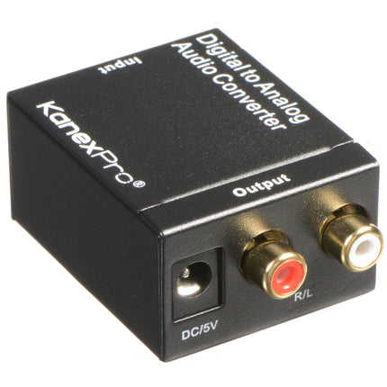 KanexPro Convertidor de Audio Digital a Analógico 48 kHz RCA 2 Canales