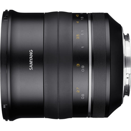 Samyang XP 85mm f 1.2 objetivo para Canon EF apertura f 1.2 a f 16 con parasol y tapas