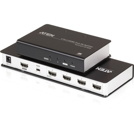 ATEN 4-Port True 4K HDMI Splitter Divisor HDMI 4 Puertos con Cable