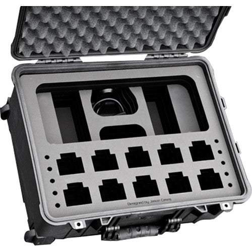 Jason Cases MOCP2CHPL Estuche para 10 Radios Motorola CP200d con Cargador de 6 Posiciones y Espuma de Alta Calidad