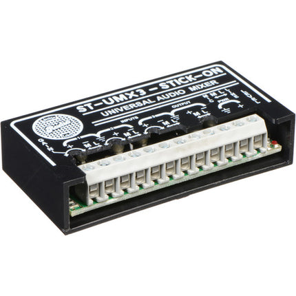RDL ST-UMX3 Mezclador de Audio Miniatura Tres Canales Mic Line