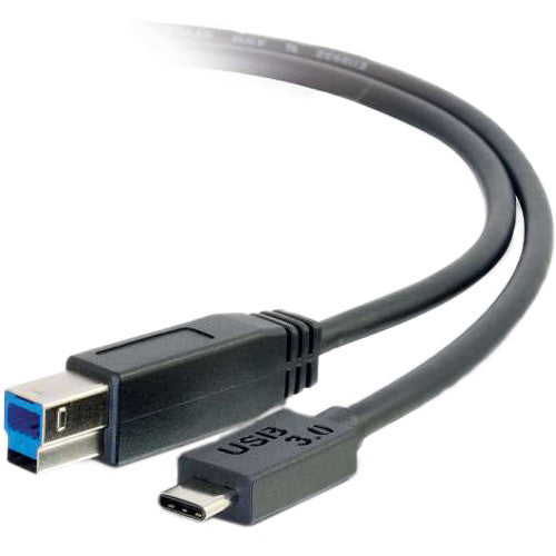 C2G Cable USB 3.1 Gen 1 Tipo C a Tipo B 3 Pies Negro 5 Gb/s 1A