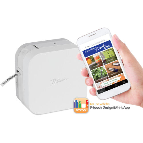 Brother P-touch CUBE Impresora de Etiquetas Bluetooth Blanco Cinta Laminada 12mm x 4m