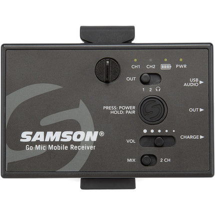 Samson Go Mic Mobile Sistema Inalámbrico Digital con Lavalier LM8 y Transmisor de Cinturón