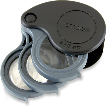 Carson TV-15 Lupas Industriales TriView 5-15x con Estuche Protector Plegable
