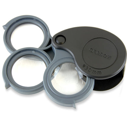 Carson TV-15 Lupas Industriales TriView 5-15x con Estuche Protector Plegable