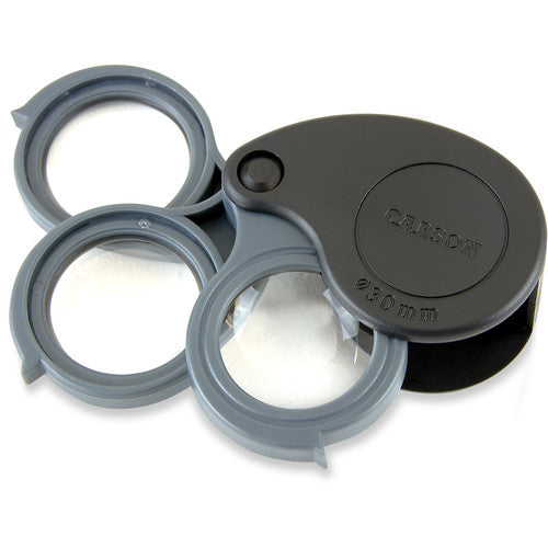 Carson TV-15 Lupas Industriales TriView 5-15x con Estuche Protector Plegable
