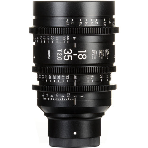 Sigma 18-35mm T2 Zoom para Canon EF con soporte y tapa frontal