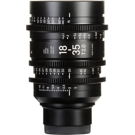 Sigma 18-35mm T2 Zoom para Canon EF con soporte y tapa frontal