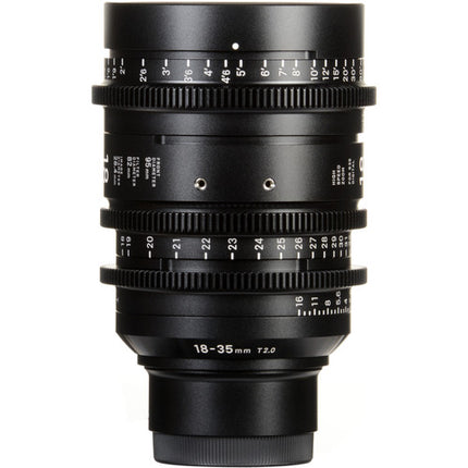 Sigma 18-35mm T2 Zoom para Canon EF con soporte y tapa frontal