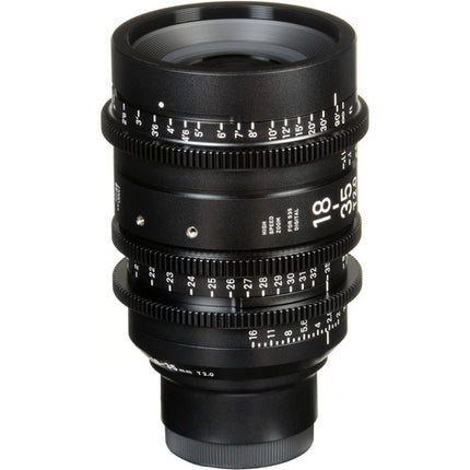 Sigma 18-35mm T2 Zoom para Canon EF con soporte y tapa frontal