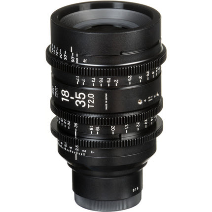 Sigma 18-35mm T2 Zoom para Canon EF con soporte y tapa frontal
