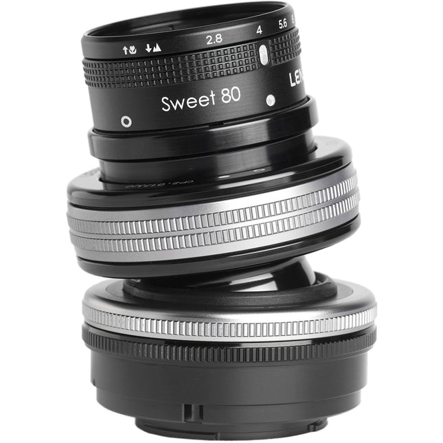 Lensbaby Composer Pro II con óptica Sweet 80 para Micro Cuatro Tercios f2.8-22 y enfoque 1.8 ft