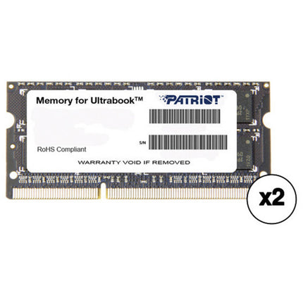 Patriot Signature Series 8GB DDR3 1600 MHz PC3-12800 Memoria SODIMM 2-Pack