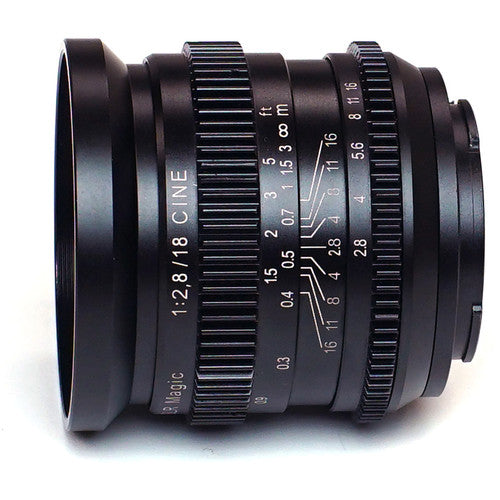 SLR Magic CINE 18mm f 2 8 Lente para Sony E f 2 8 a f 16 62mm filtro