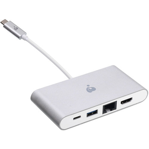IOGEAR 4-en-1 Adaptador Multimedia USB Tipo-C 4K 60W Power Pass-Through