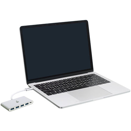 IOGEAR Hub USB Tipo C a 4 Puertos USB 3.0 con Power Delivery 60W y Carga Rápida 7.5W