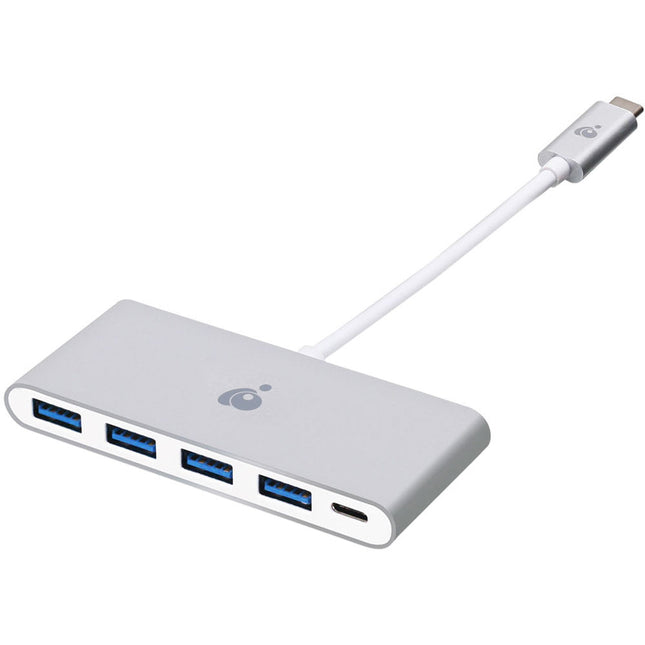 IOGEAR Hub USB Tipo C a 4 Puertos USB 3.0 con Power Delivery 60W y Carga Rápida 7.5W