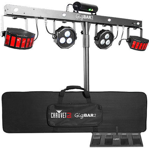 CHAUVET DJ GigBAR 2 Sistema de Iluminación con 2 Luces PAR RGB UV y Láser rojo verde