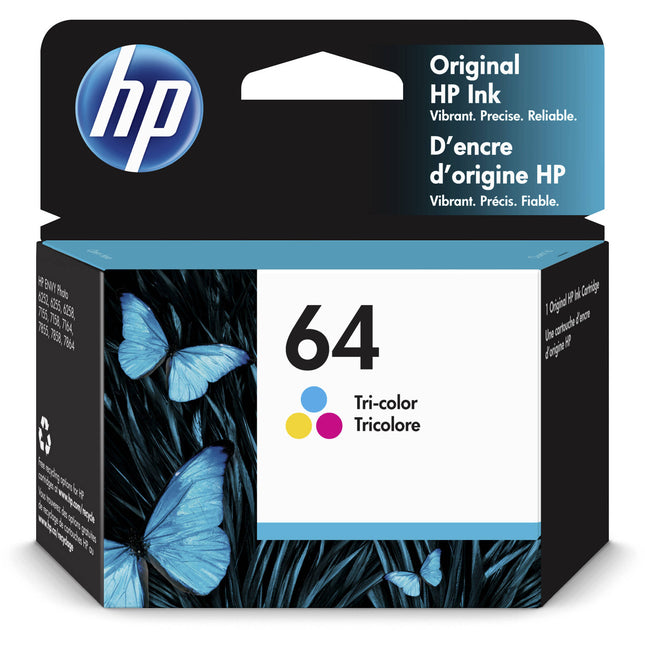 HP 64 Cartucho de Tinta Tricolor 4mL para Impresoras ENVY Photo 165 Páginas