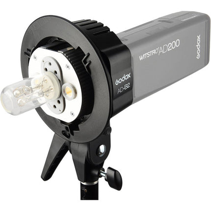 Godox Soporte de Doble Flash para AD200 con Montura Bowens y Receptor 5/8"
