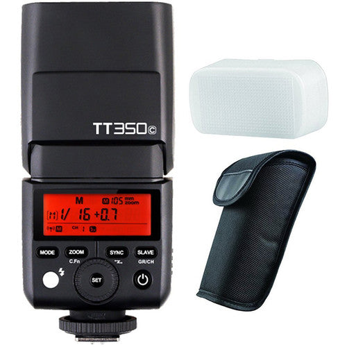 Godox TT350C Mini Flash TTL para Canon 118 Guía Zoom 24-105mm