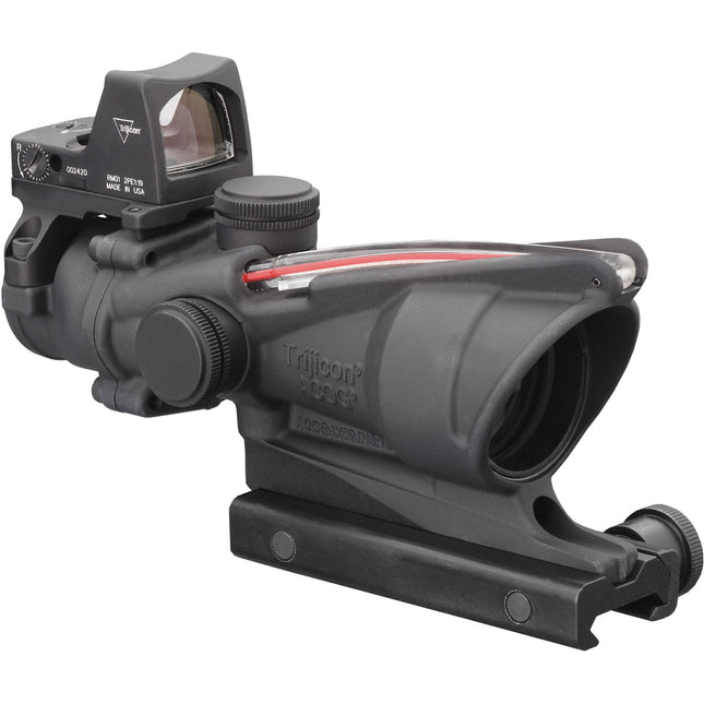 Trijicon 4x32 ACOG Visor Rifle Dual Iluminado Retícula Chevron y Punto Rojo 3.25 MOA Kit Completo