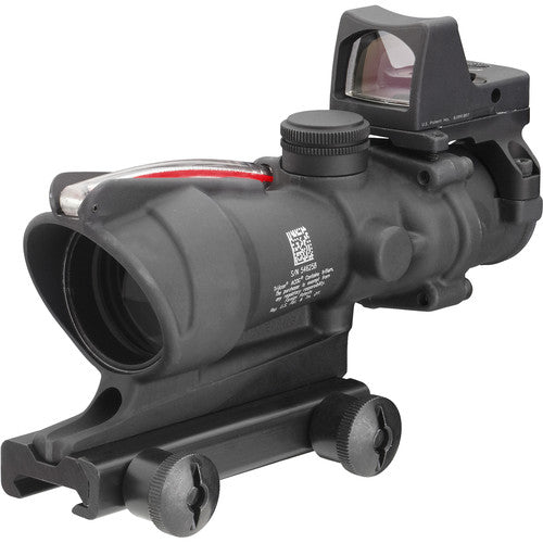 Trijicon 4x32 ACOG Visor Rifle Dual Iluminado Retícula Chevron y Punto Rojo 3.25 MOA Kit Completo