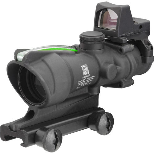 Trijicon 4x32 ACOG visor táctico iluminado kit con retícula verde y punto rojo 3.25 MOA