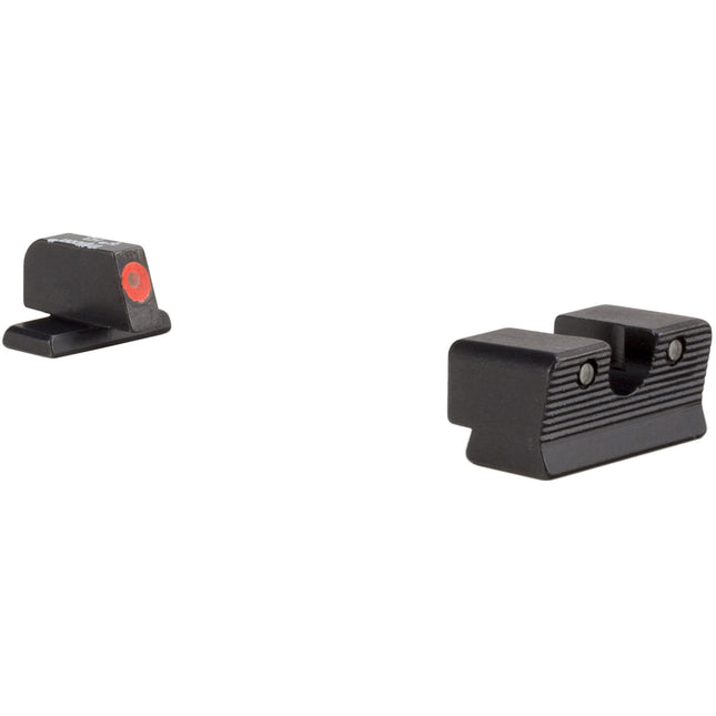 Trijicon HD XR Juego de Mirillas Nocturnas Disco Frontal Naranja U-Notch Doble Punto Verde
