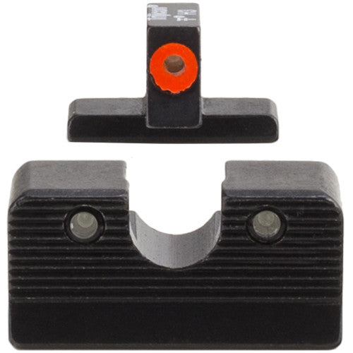 Trijicon HD XR Juego de Mirillas Nocturnas Disco Frontal Naranja U-Notch Doble Punto Verde