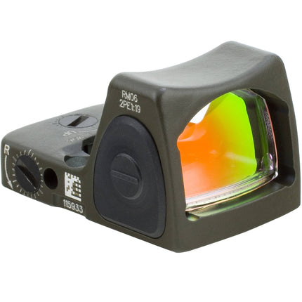 Trijicon RM06 RMR Type 2 Mira Reflex LED Ajustable Punto Rojo 3.25 MOA Cerakote Verde