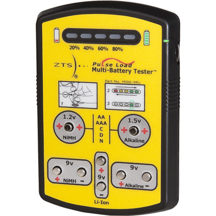 ZTS Mini-9RL Probador de Baterías Multi 12 Tipos LED 2 Segundos