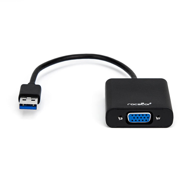 Rocstor Adaptador USB Tipo A 3.0 Macho a VGA Hembra 6 Pies 1920x1200